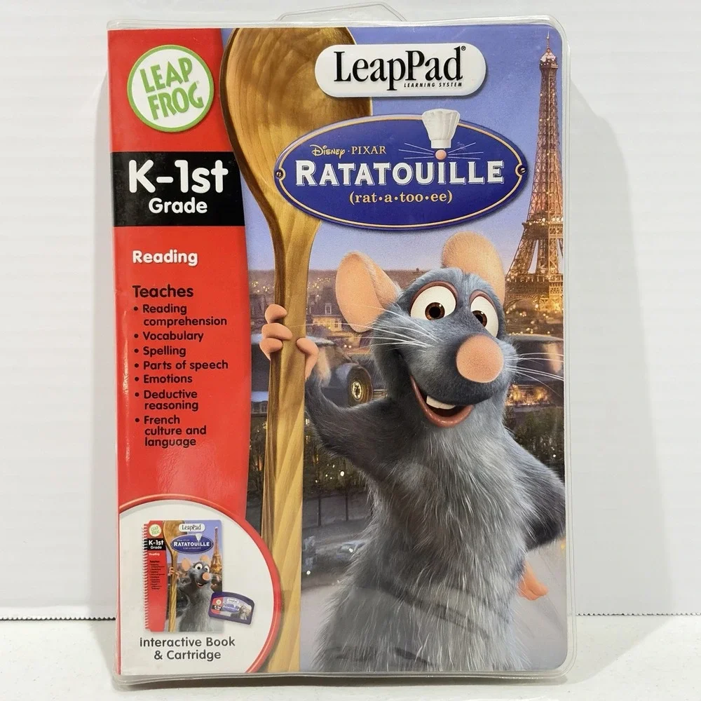 SEALED  LeapPad Learning System K-1st Interactive Book Cartridge RATATOUILLE